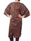 Betty - saloncapes.com's High Performance, Iridescent Polyblend Zip-up Client Robe in Brown, front