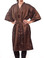 Gina - saloncapes.com's High Performance, Iridescent Polyblend Wraparound Client Kimono in Brown, front