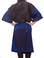 Gina - saloncapes.com's High Performance, Iridescent Polyblend Wraparound Client Kimono in Royal Blue, chemical back