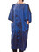Marilyn - saloncapes.com's Iridescent, High Performance Polyblend Snap Client Robe in Royal Blue, front