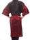 Gina - saloncapes.com's High Performance, Iridescent Polyblend Wraparound Client Kimono in Burgundy, chemical back