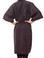 Jayne - saloncapes.com's High Performance, Lightweight Crepe Wraparound Client Kimono in Black, chemical back