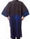Betty - saloncapes.com's High Performance, Iridescent Polyblend Zip-up Client Robe in Royal Blue, chemical back