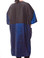 Marilyn - saloncapes.com's Iridescent, High Performance Polyblend Snap Client Robe in Royal Blue, chemical proof back