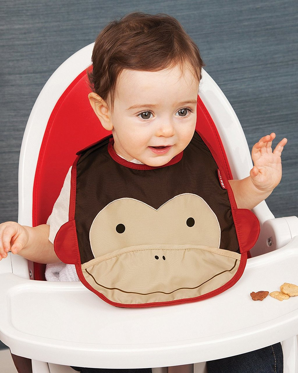 Skip Hop Tuck Away Monkey Bib