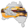 2014 $1 Australia Shaped Saltwater Crocodile 1oz Silver BU