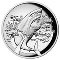 2015 $1 Great White Shark High Relief 1oz Silver Proof