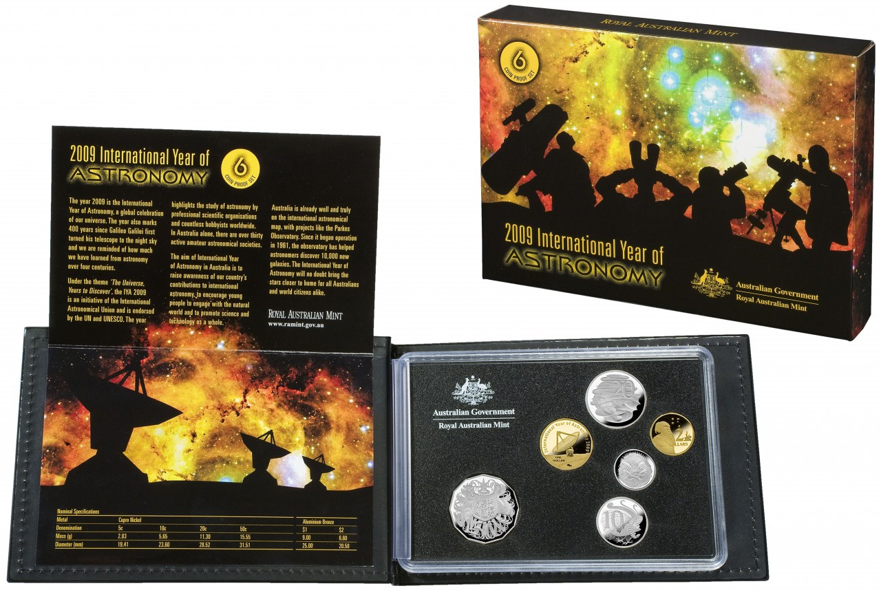 2009 6 Coin Proof Year Set - International Year of Astronomy