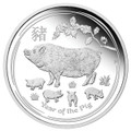 Year of the Pig 2019 50c 1/2oz Silver Proof Coin