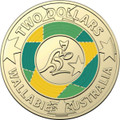 Rugby World Cup 2019 $2 Colour Al-Br Unciruclated Coin