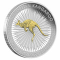 2016 Gilded Australian Kangaroo, 1oz Silver Coin, Perth Mint
