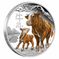 Year of the Ox 2021 $1 Colour 1oz Silver Proof Coin