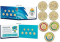 2018 Gold Coast Commonwealth Games 7 UNC Coin Collection in Folder 