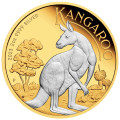 Australian Kangaroo 2023 $2 Gold-plated 2oz Silver Brilliant Unc Coin