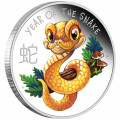 Lunar Year of the Snake 2025 50c Baby Snake Colour 1/2oz Silver Proof 