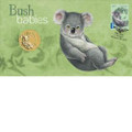 AUSTRALIAN BUSH BABIES - KOALA STAMP AND COIN COVER 