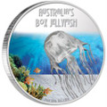 2011 DEADLY AND  DANGEROUS - AUSTRALIA'S BOX JELLYFISH 1OZ SILVER PROOF COIN 