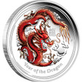 Australian Lunar Silver Coin Series II 2012 Year of the Dragon 1/2oz Coloured Proof Coin