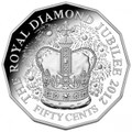 2012 Diamond Jubilee of the Accession of Her Majesty Queen Elizabeth II: 50c Fine Silver Proof Coin