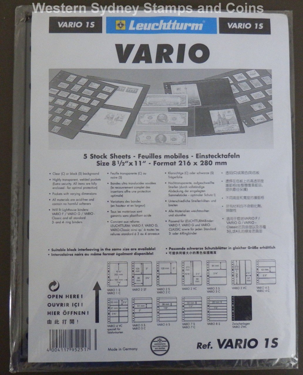 lighthouse vario 1s stamp stock pages pkt of 5 western sydney