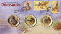 2013 Australias age of Dinosaurs 3 Medallion  Ltd ed PNC
