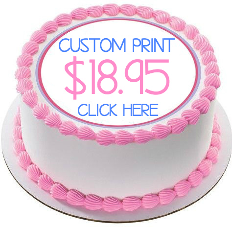 Print Photo On Blue Birthday Cake Online