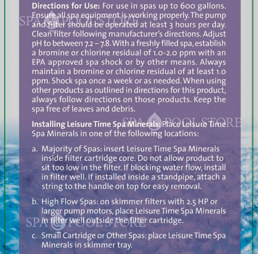 Leisure Time Spa Minerals Leisure Time Spa Minerals