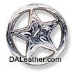 Engraved Ranger Star Concho 1 Inch Silver Plate