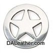 Ranger Star Concho 3/4 Inch Silver Plate