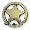 Ranger Star Concho 3/4 Inch Old Ranger Brass Finish