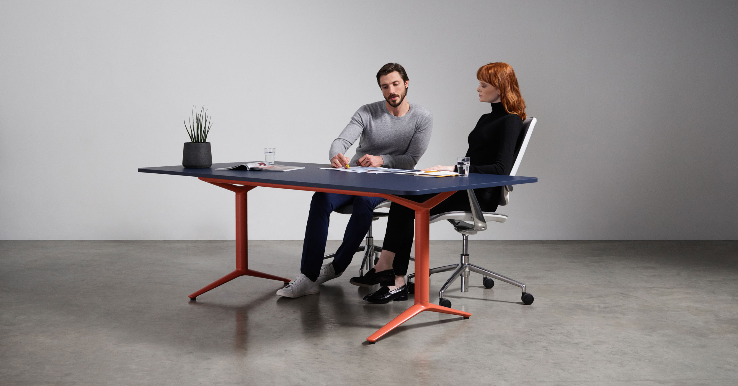 Boss Design ACDC Static Height Desk Coloured Frame