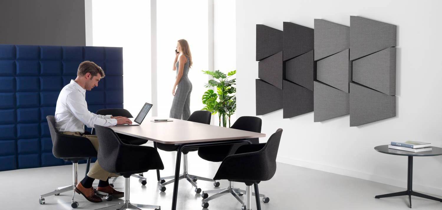 Ocee Design Tessellate Trapezium Acoustic Wall Panels In Situ