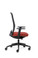 Every Is task chair with black mesh and red seat