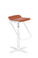 Interstuhl KINETICis5 stool in white and orange with leg rest