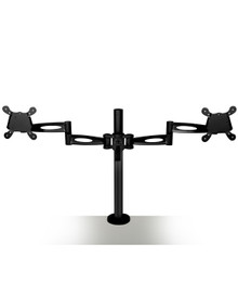 Metalicon Pole Mounted Dual Monitor Arm Black