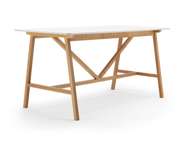 Lyndon Design Agent High Table European Oak with White MFC Top