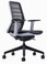Koplus Tonique Task Chair - White Frame - Black Mesh - Black Fabric - Black Nylon Base - Front Angle