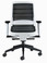 Koplus Tonique Task Chair - White Frame - Black Mesh - Black Fabric - Black Nylon Base - Rear 