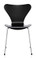 Fritz Hansen Series 7 Chair, 4 Leg Black Lacquered