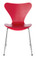 Fritz Hansen Series 7 Chair, 4 Leg Opium Red Lacquered