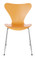 Fritz Hansen Series 7 Chair, 4 Leg Egyptian Yellow Lacquered