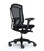 Okamura Contessa 2 Task Chair - Black Mesh Backrest & Black Fabric Seat / Black Frame / Black Body - Rear