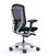 Okamura Contessa 2 Task Chair - Black Mesh Backrest & Black Fabric Seat / Silver Frame / Black Body - Rear