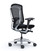 Okamura Contessa 2 Task Chair - Black Mesh Backrest & Black Fabric Seat / Polished Frame / Black Body - Rear