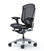 Okamura Contessa 2 Task Chair - Black Mesh Backrest & Seat / Silver Frame / Black Body
