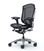 Okamura Contessa 2 Task Chair - Black Mesh Backrest & Seat / Polished Frame / Black Body