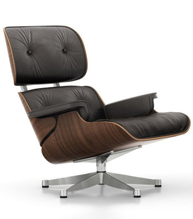 Vitra Eames Lounge Chair Black Pigmented Walnut