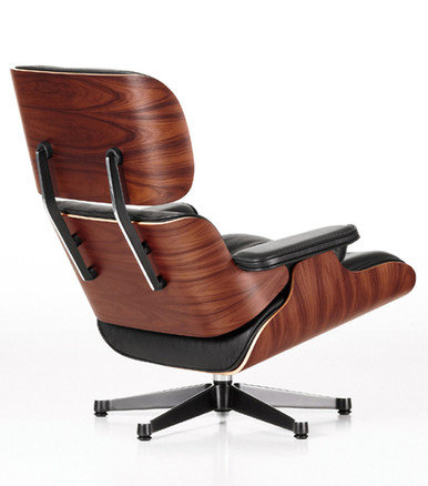 Vitra Eames Lounge Chair Santos Palisander Rear View