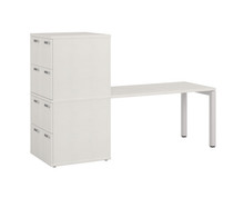 Simplicity Convergence Meeting Table With Lockers - 8x small lockers & integrated small meeting table.