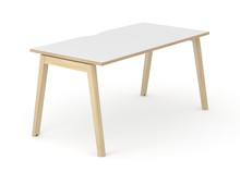Nova Wood Single Desk - White
